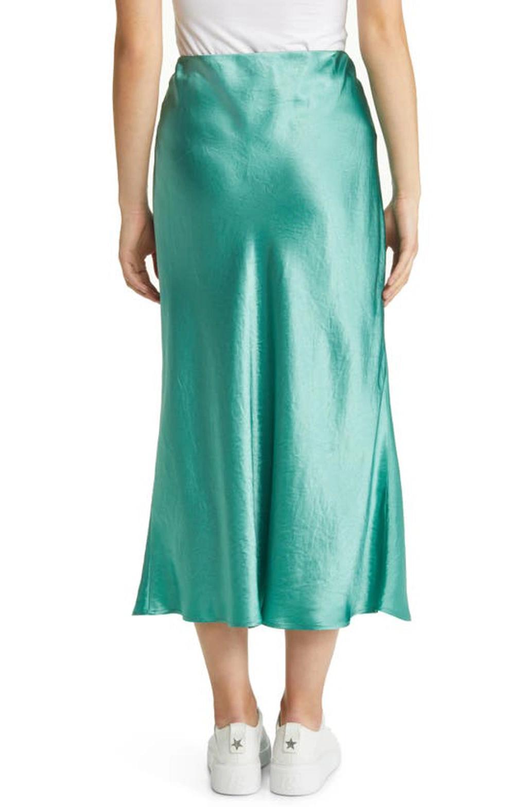 Blando Satin Slip Skirt In 001 Turquoise Product Image