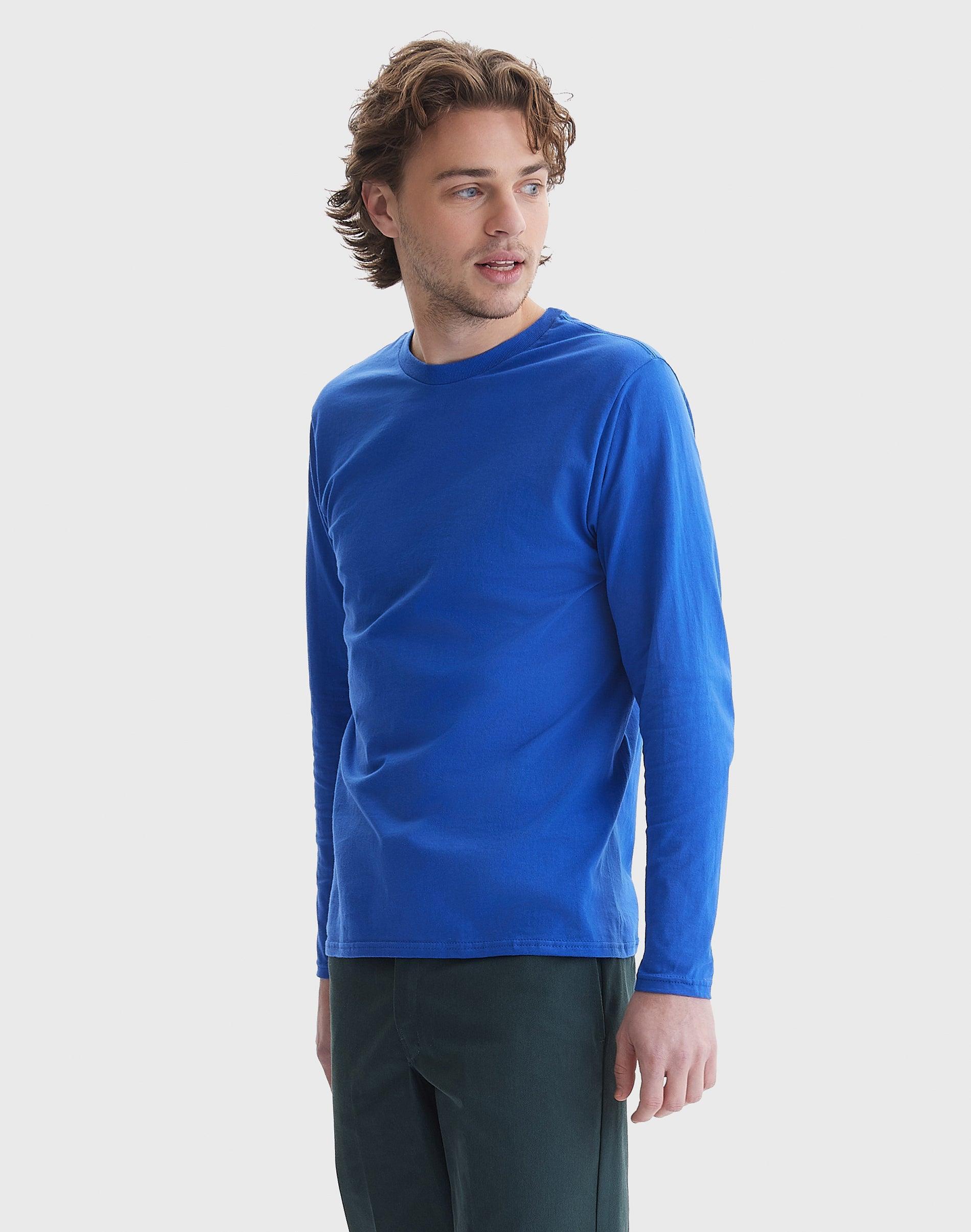 Hanes Perfect-T Unisex Long Sleeve T-Shirt Deep Royal 3XL Product Image