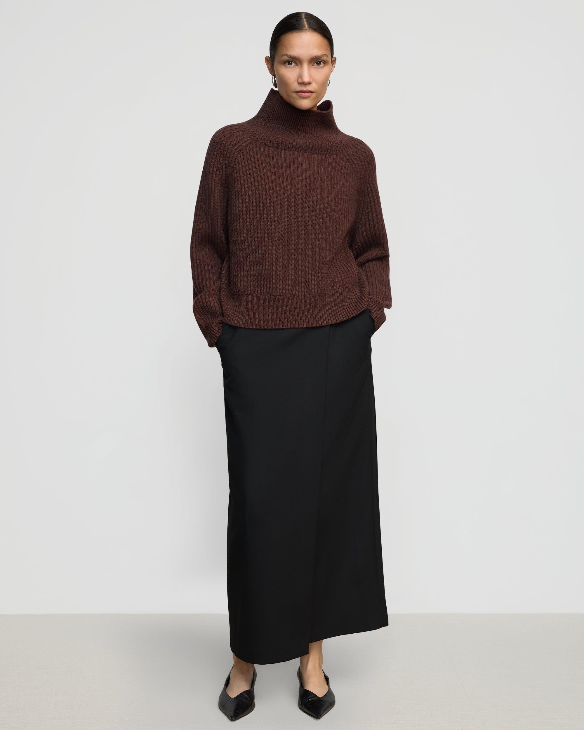 Hadeel Organic Cotton-Wool Mock-Neck Sweater Product Image