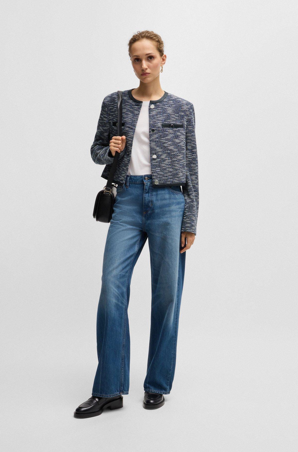 Cropped jacket in cotton tweed Product Image