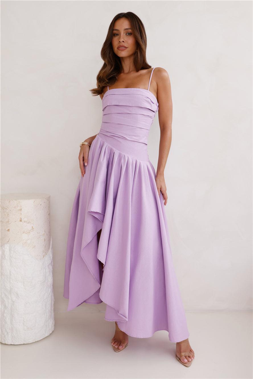 Chasing Sunny Days Midi Dress Lilac Product Image