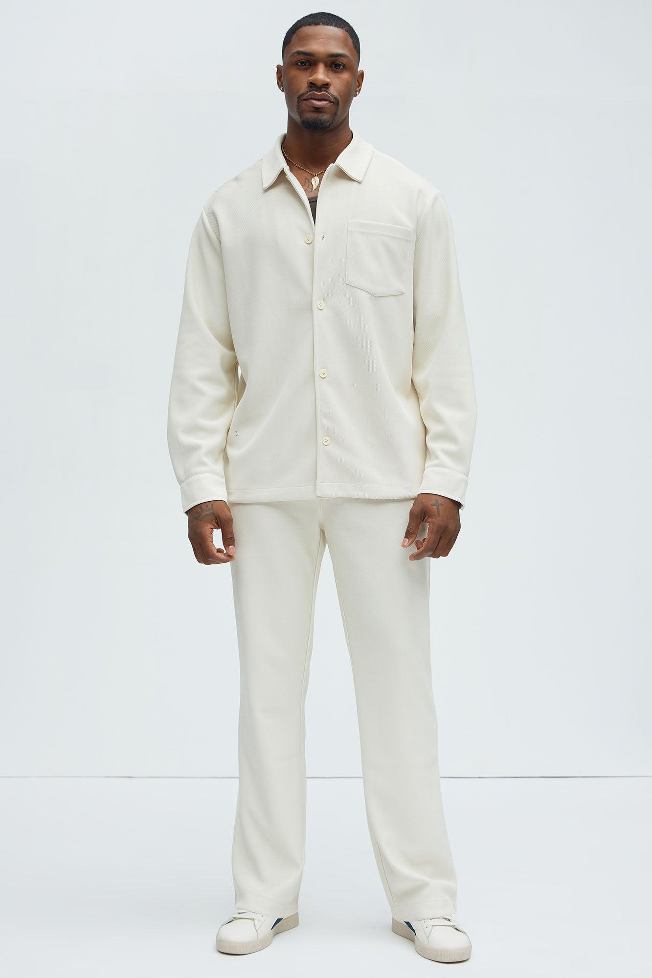 Turner Straight Trousers - Cream Product Image