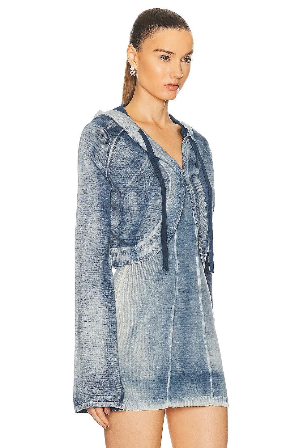 KNWLS Enyo Cardigan in Petrol - Blue. Size XS (also in L, S). Product Image