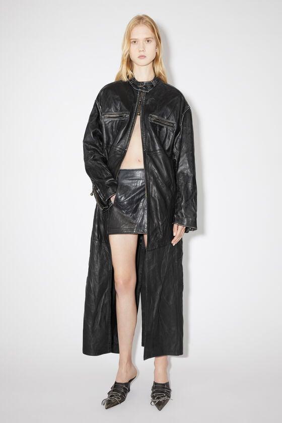 Long leather coat product image