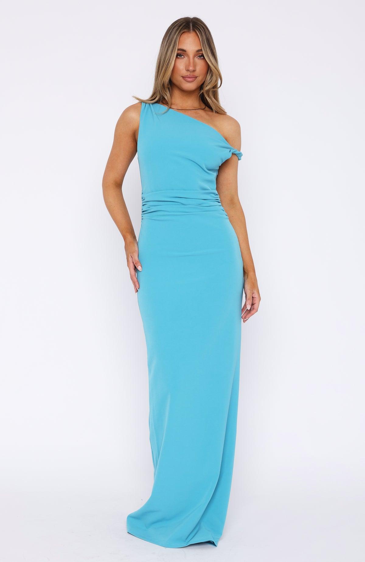 So She Said Maxi Dress Blue Product Image