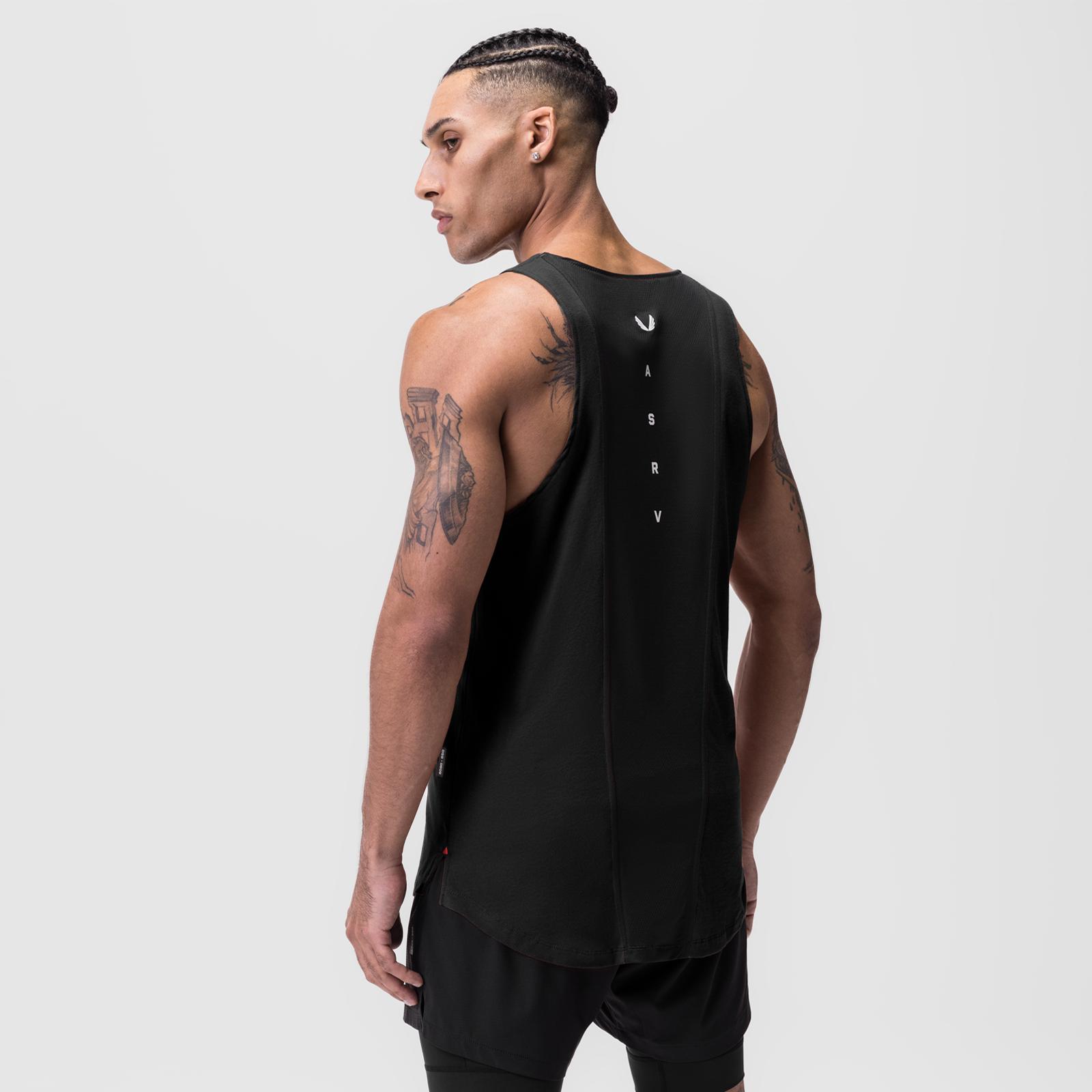 0808. Supima® Vented Tank - Black Product Image