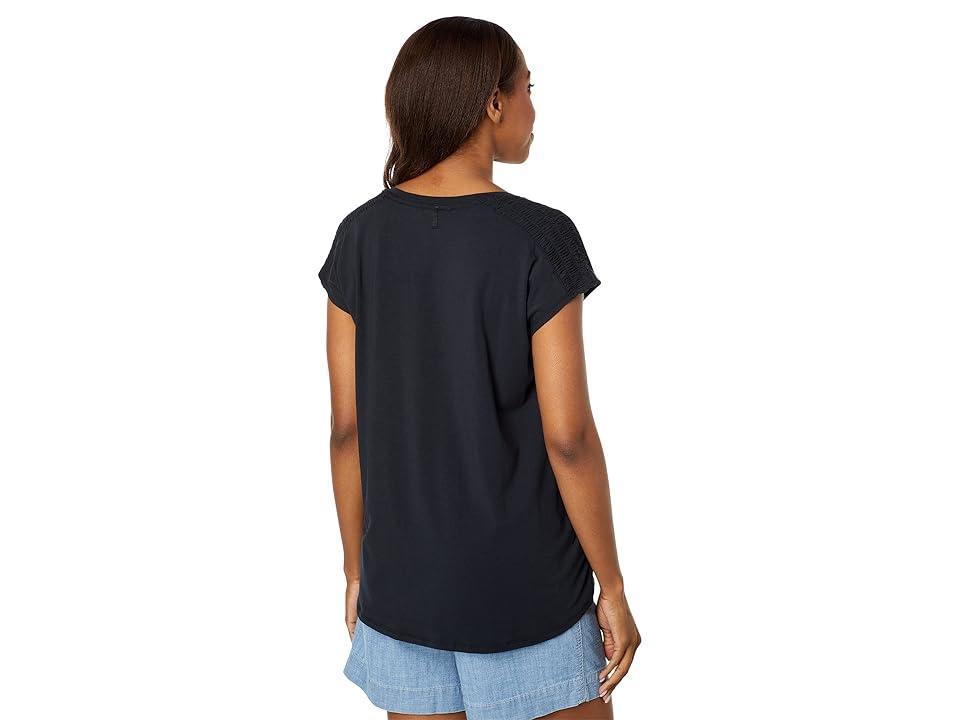 L.L.Bean Beyond Soft Short Sleeve V-Neck Tee (Midnight ) Women's Clothing Product Image