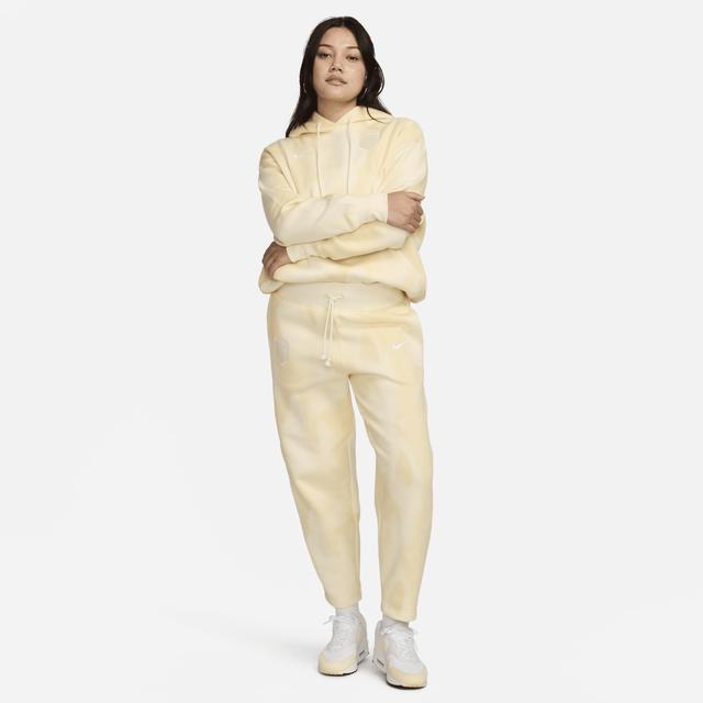 Nike Womens Cream Usmnt Phoenix Fleece High-Waisted Curve Pants Product Image