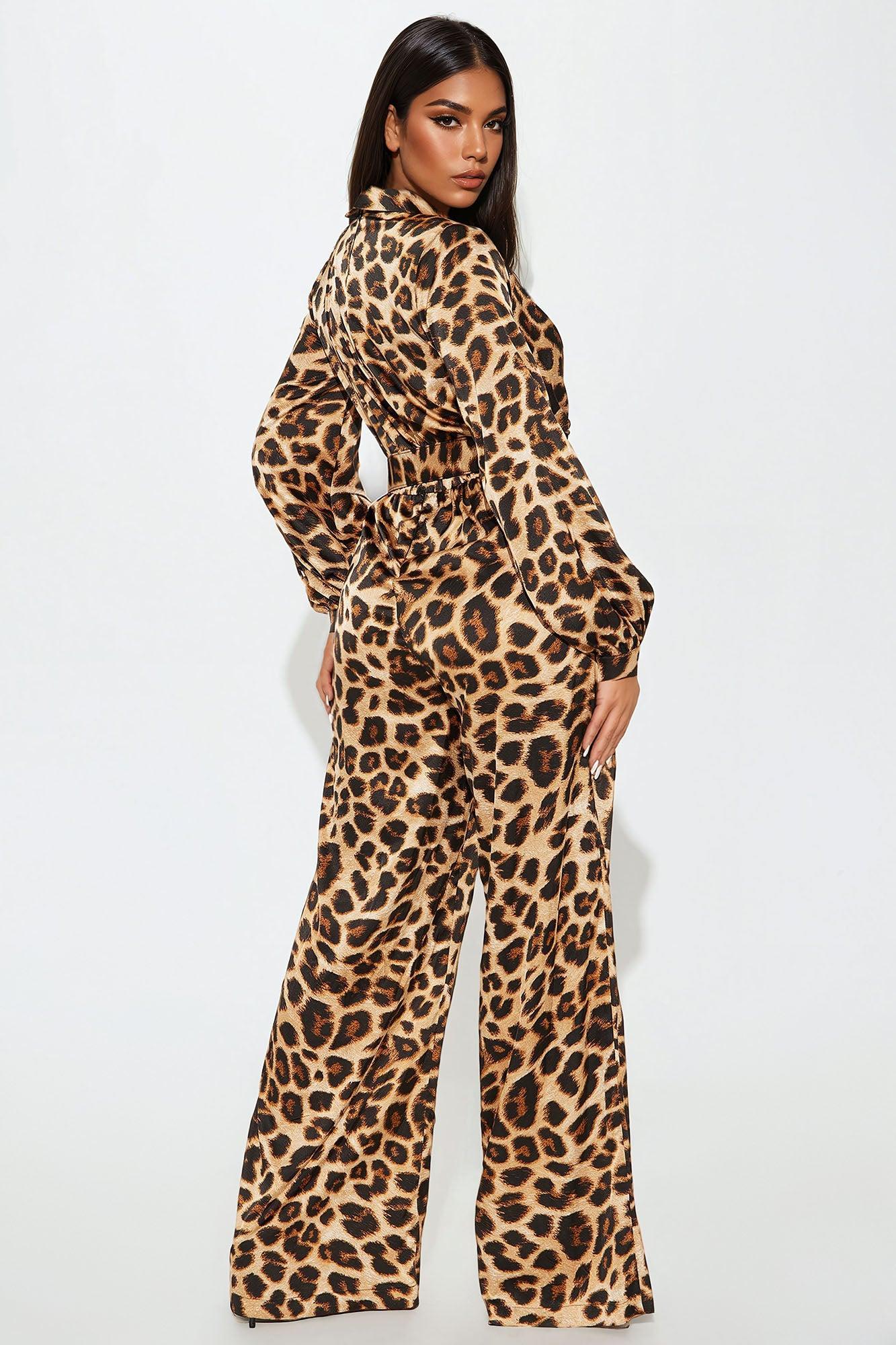 Wild Take Satin Jumpsuit - Brown/combo Product Image