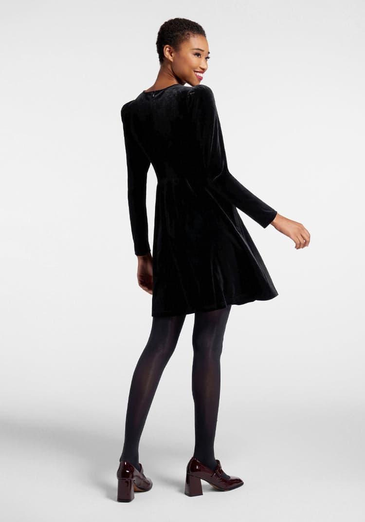 Crushing On You Velvet Skater Dress Product Image