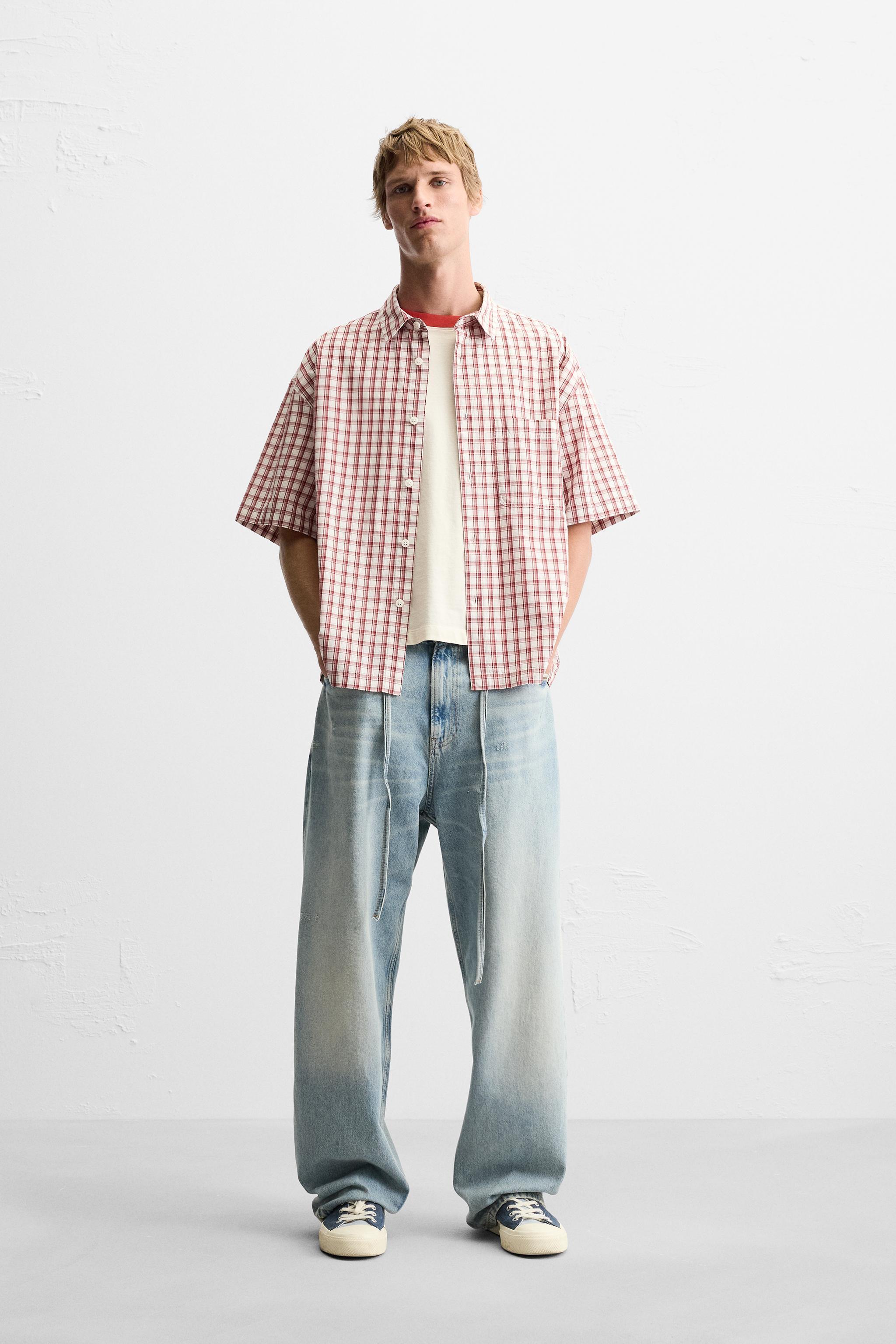 BOXY FIT PLAID SHIRT Product Image