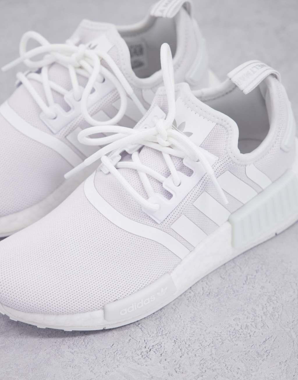 adidas Originals NMD_R1 sneakers in triple white - WHITE Product Image