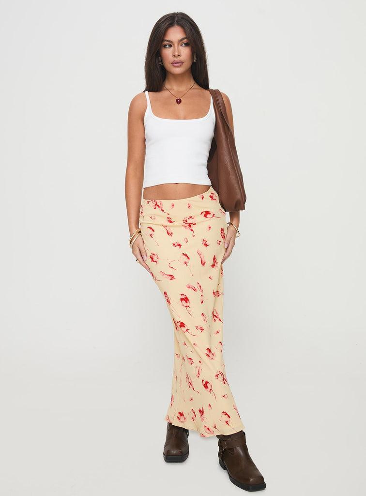 Mangoes Maxi Skirt Cream Product Image