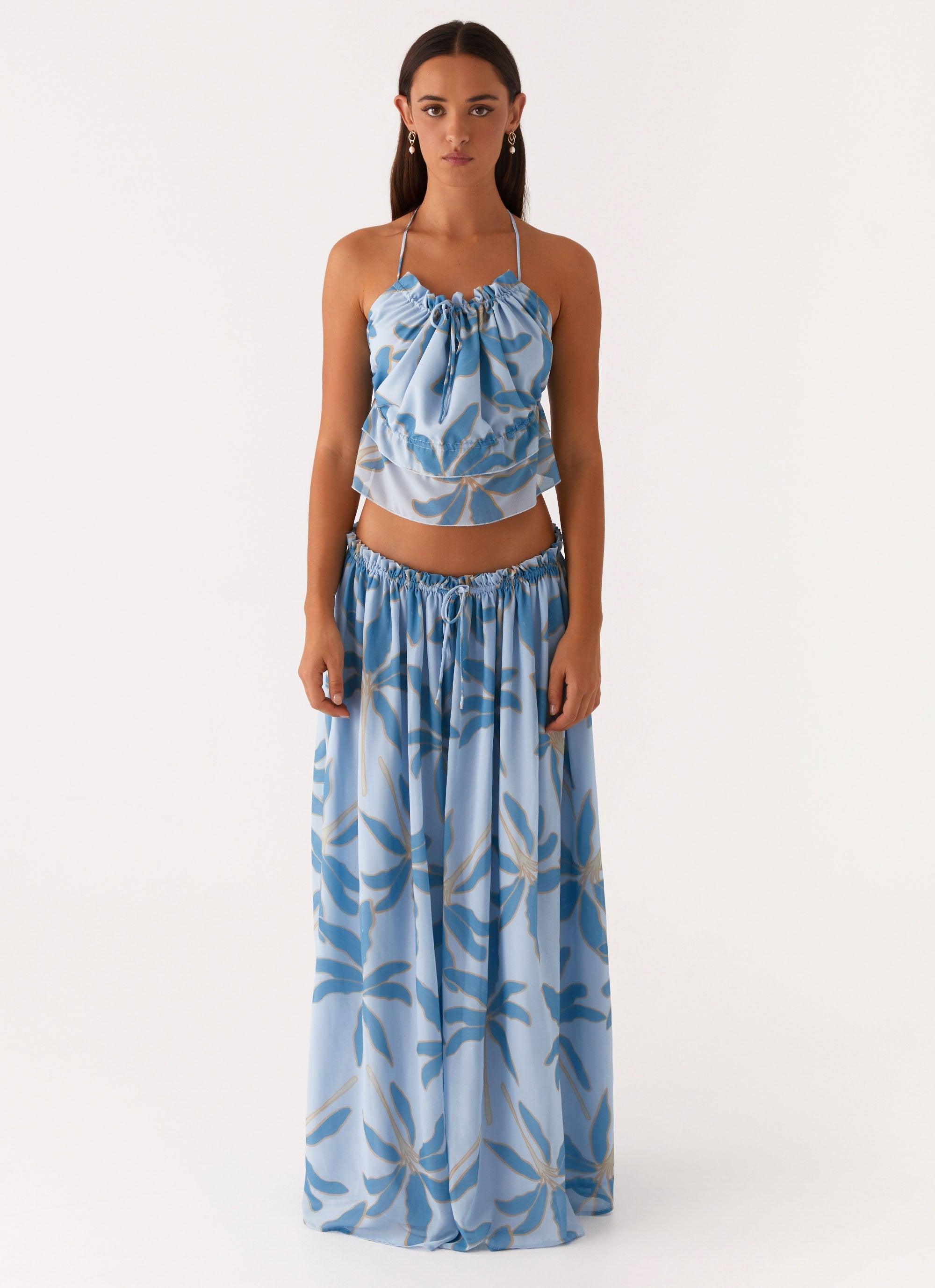 Zaya Maxi Skirt - Opulent Blue Product Image