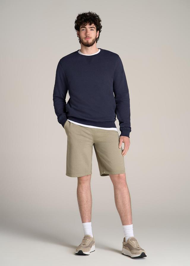 Wearever Garment-Dyed French Terry Sweat Shorts for Tall Men in Khaki Male Product Image