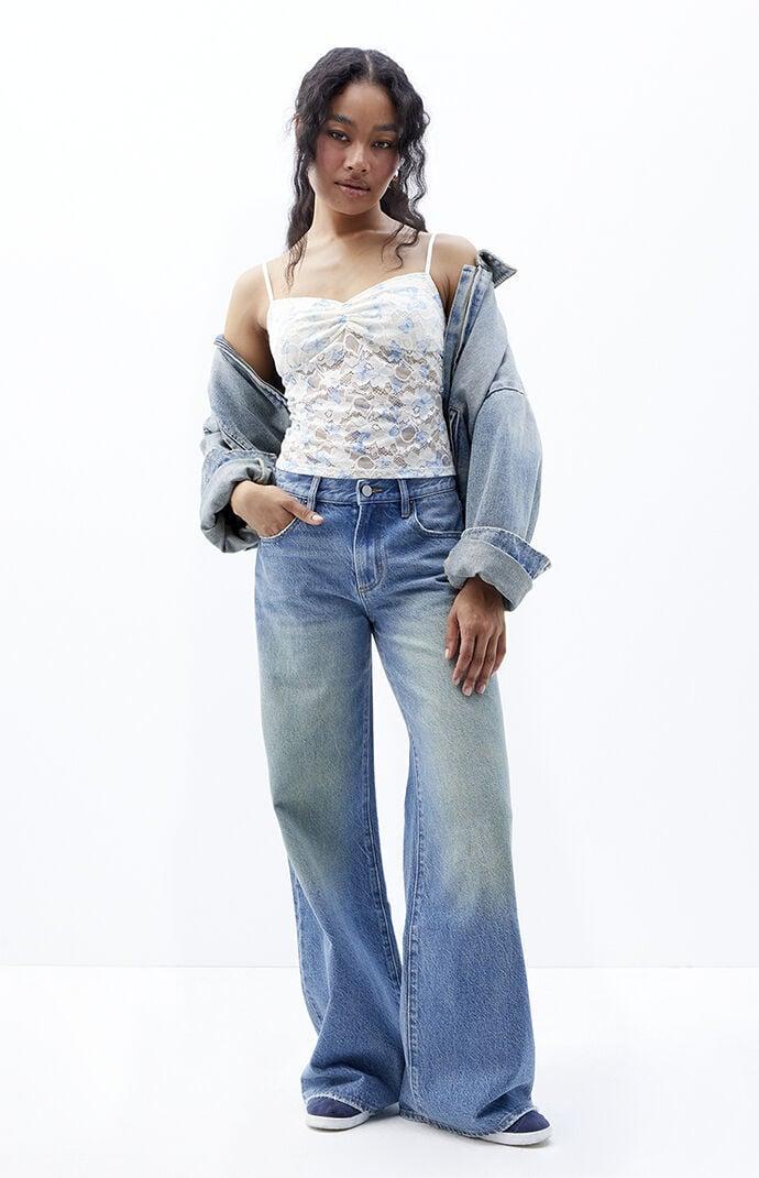 Women's Lena Ripped Low Rise Super Baggy Jeans - Product Image