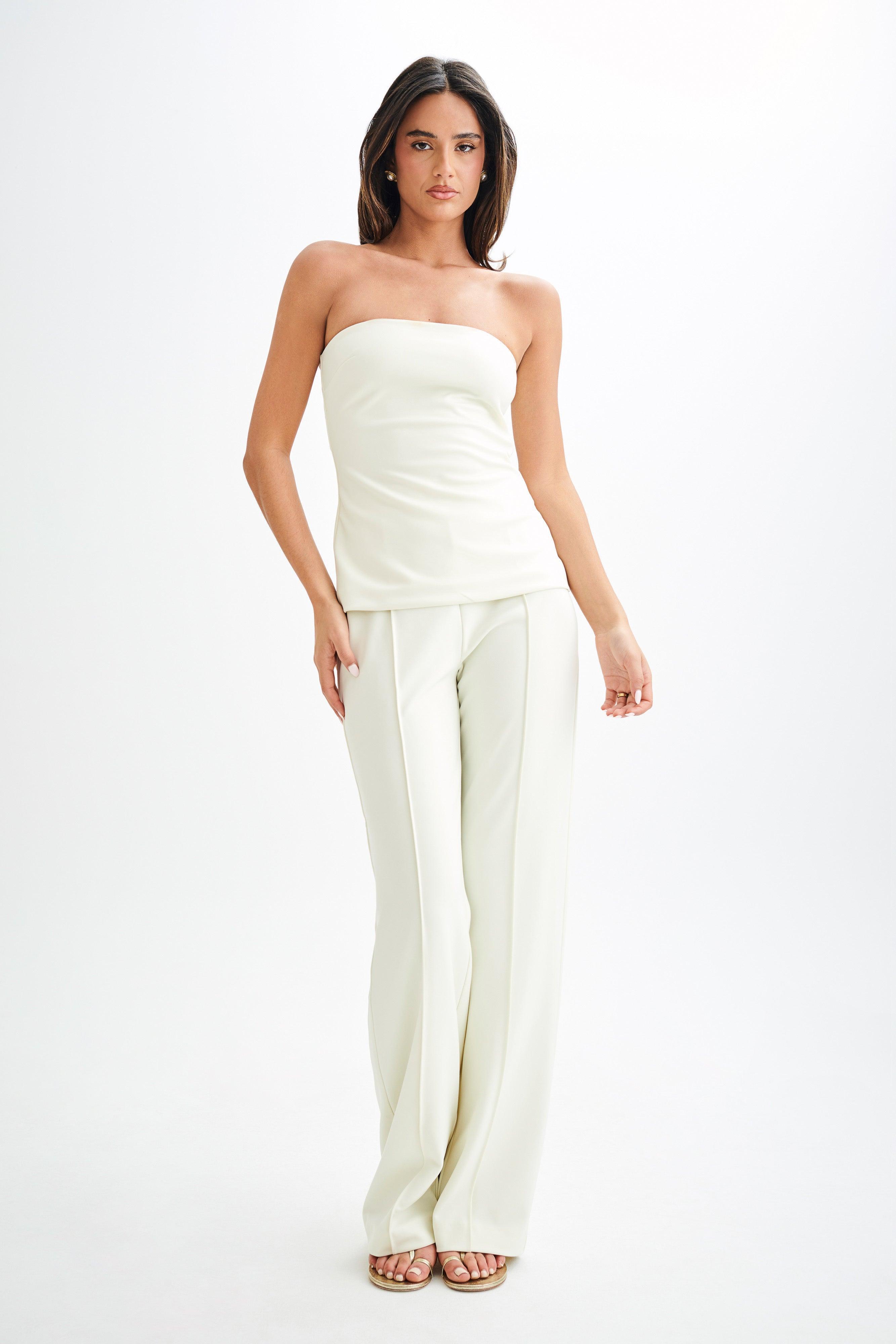 Antonia Strapless Cut Out Top - Ivory Product Image