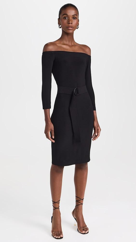 Norma Kamali Off Shoulder Dress to Knee | Shopbop Product Image