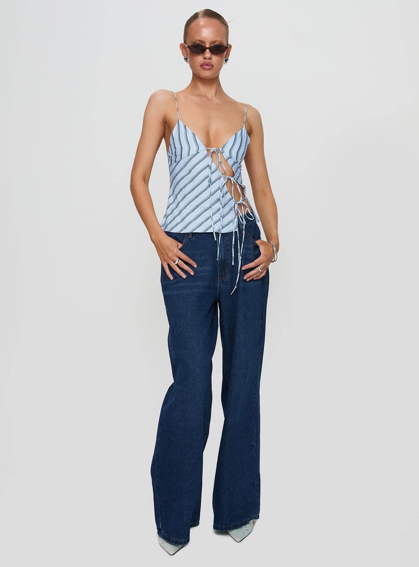 Mariah Top Blue Stripe Product Image