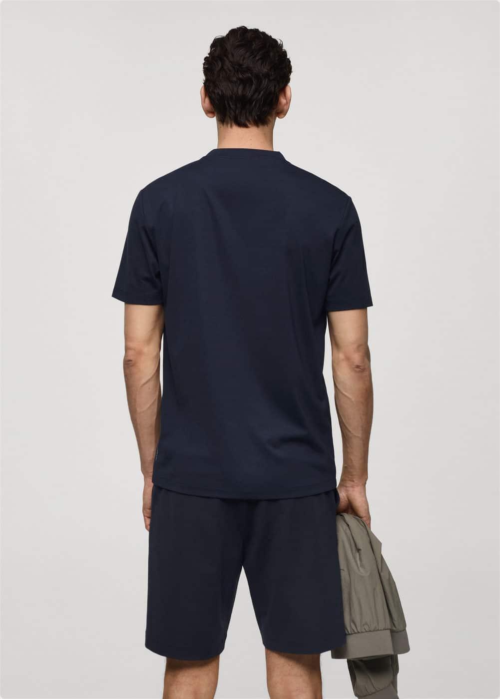 MANGO MAN - Slim fit t-shirt with pocket dark navyMen Product Image