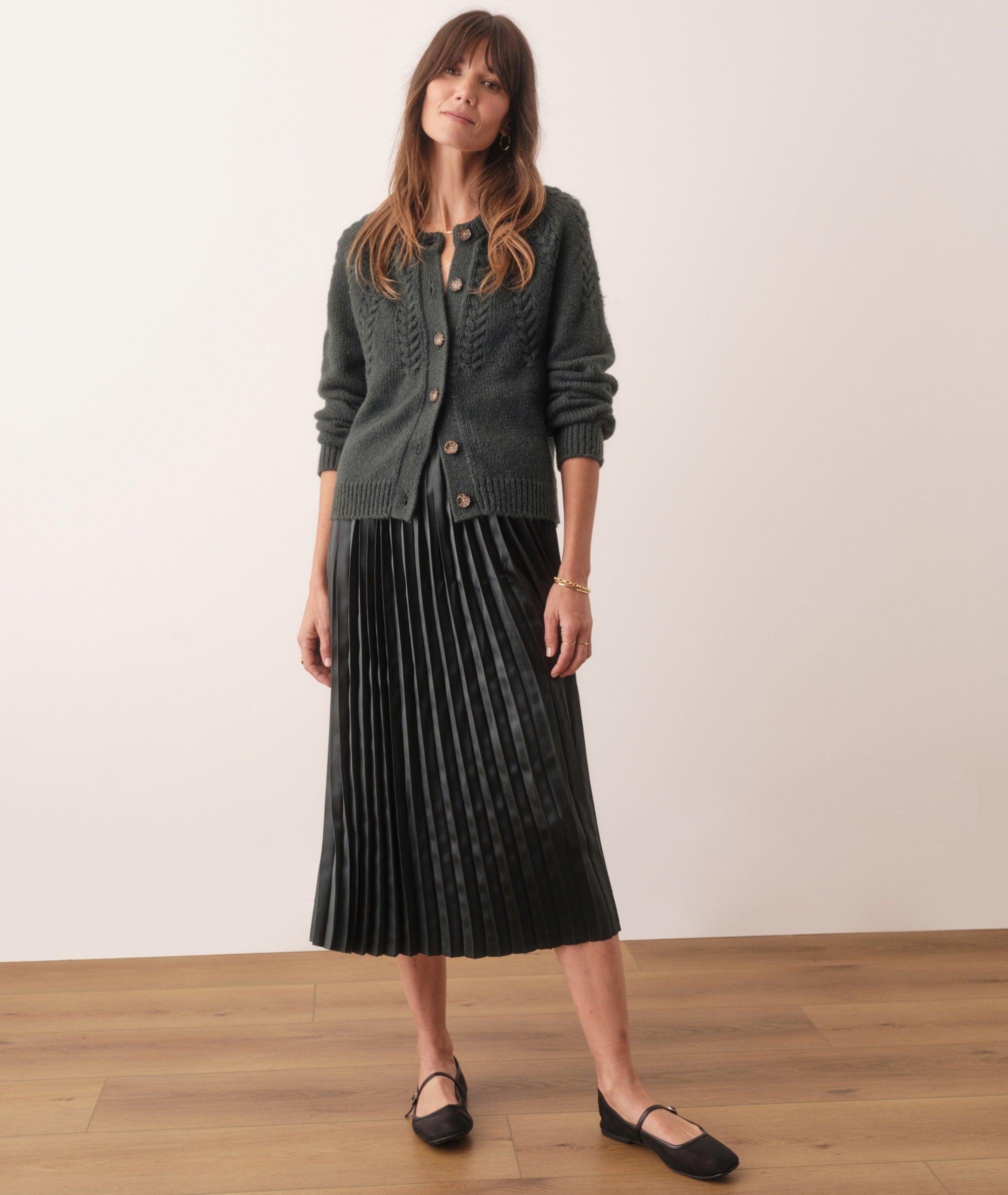 Chelsea Pleated Midi Skirt Product Image