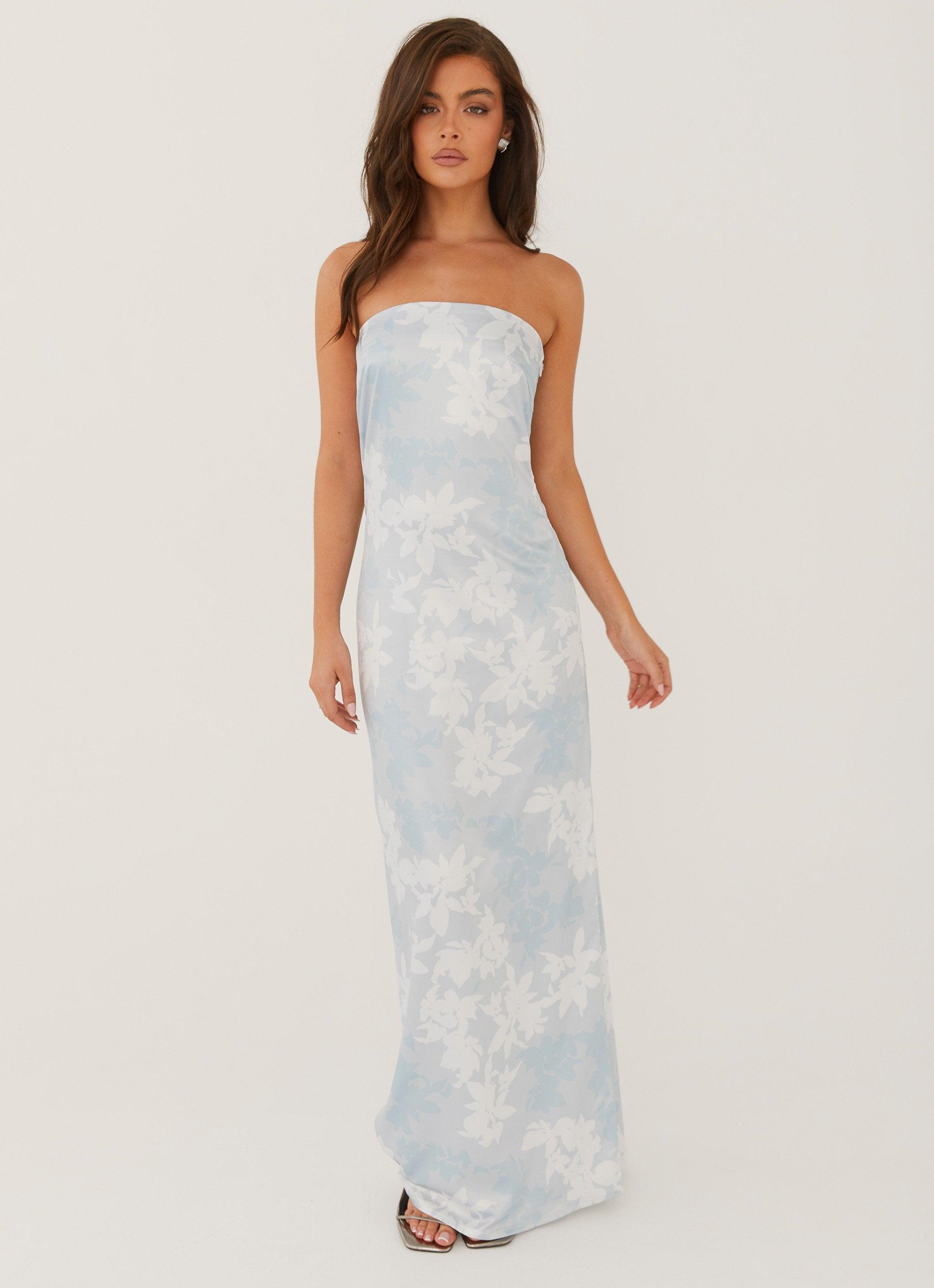 Love Me More Maxi Dress - Blue Blossom Product Image