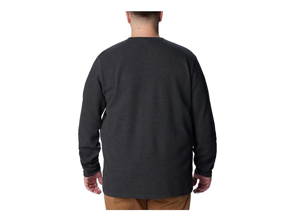 Columbia Big Tall Pine Peak II Waffle Long Sleeve Crew Heather) Men's Clothing Product Image