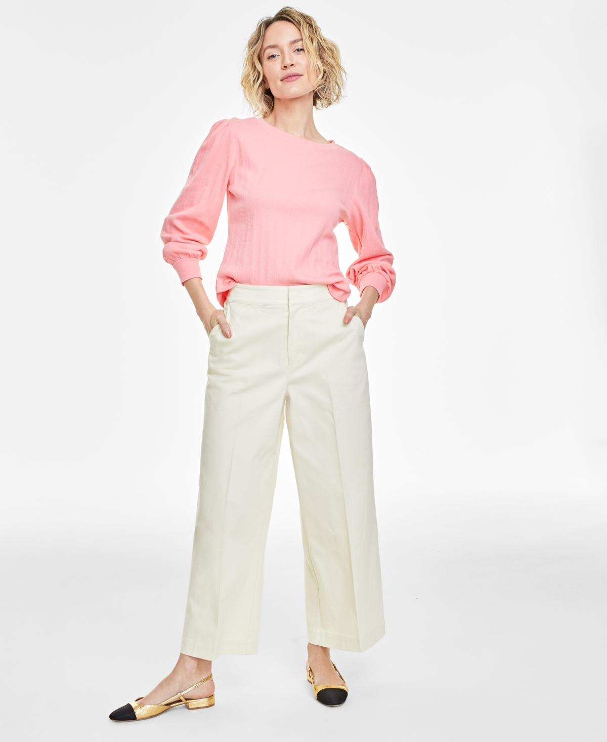 On 34th Womens Wide-Leg Chino Pants, Created for Macys Product Image