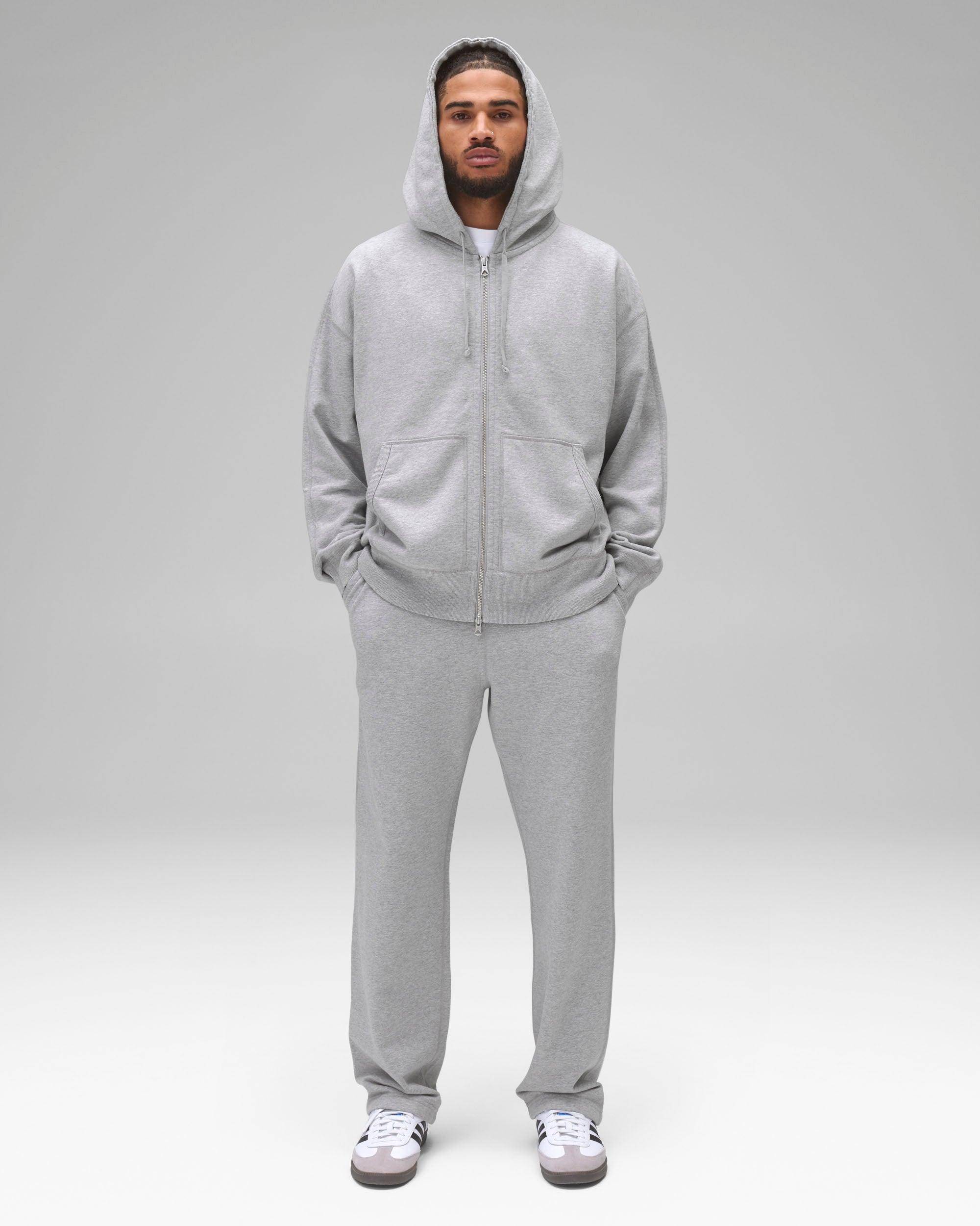 Midweight Terry Relaxed Zip Hoodie Male Product Image