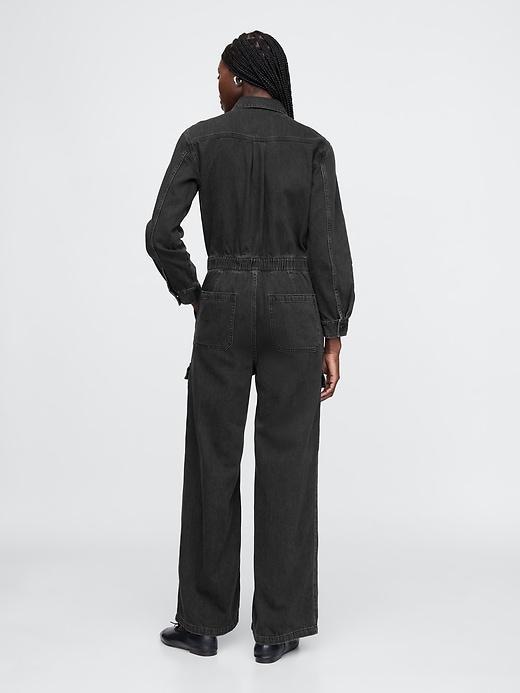 Denim Cargo Jumpsuit Product Image