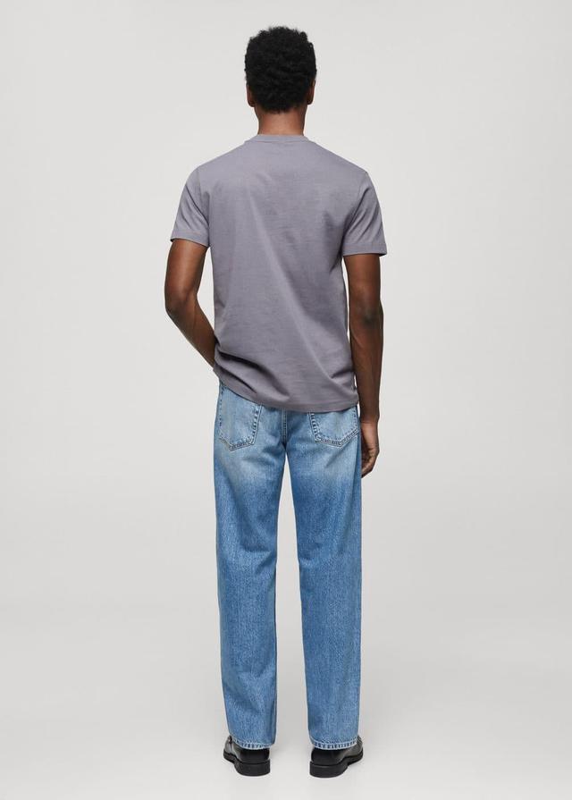 MANGO MAN - Basic cotton stretch T-shirt greyMen Product Image