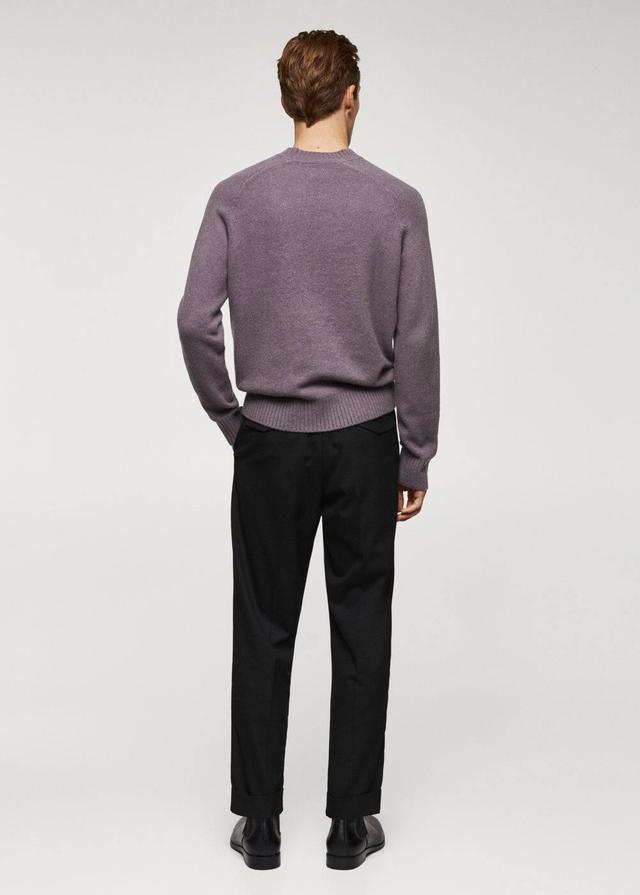 MANGO MAN - Knitted sweater with ribbed details lavenderMen Product Image