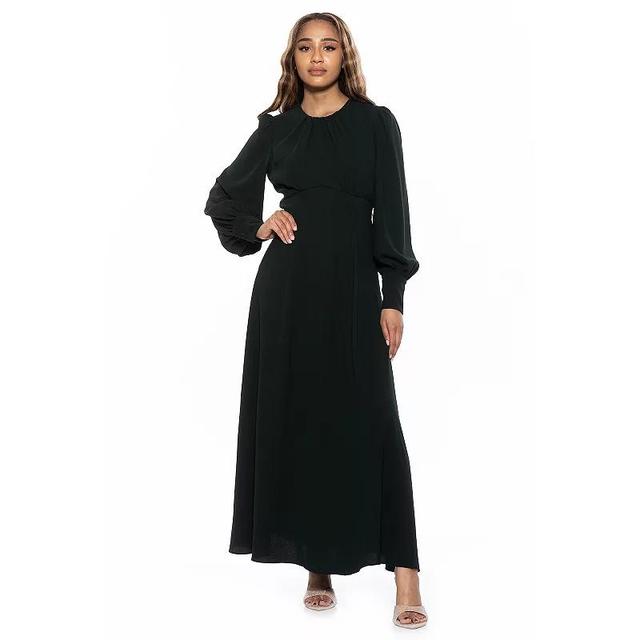 Womens ALEXIA ADMOR Yesenia Flowy Long Sleeve Maxi Dress Brown Product Image