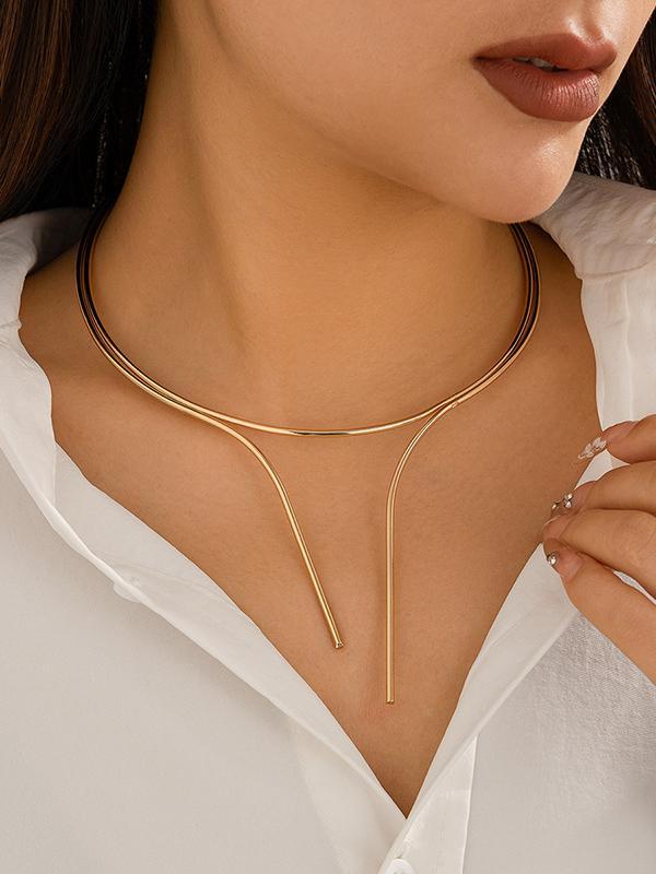 Normcore Solid Color Necklaces Accessories Product Image