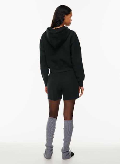 cozy fleece boyfriend hi-rise mid-thigh short Product Image