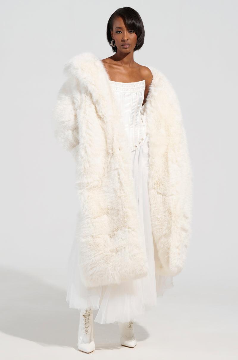 BCARDI LONG LUXE FAUX FUR TRENCH Product Image