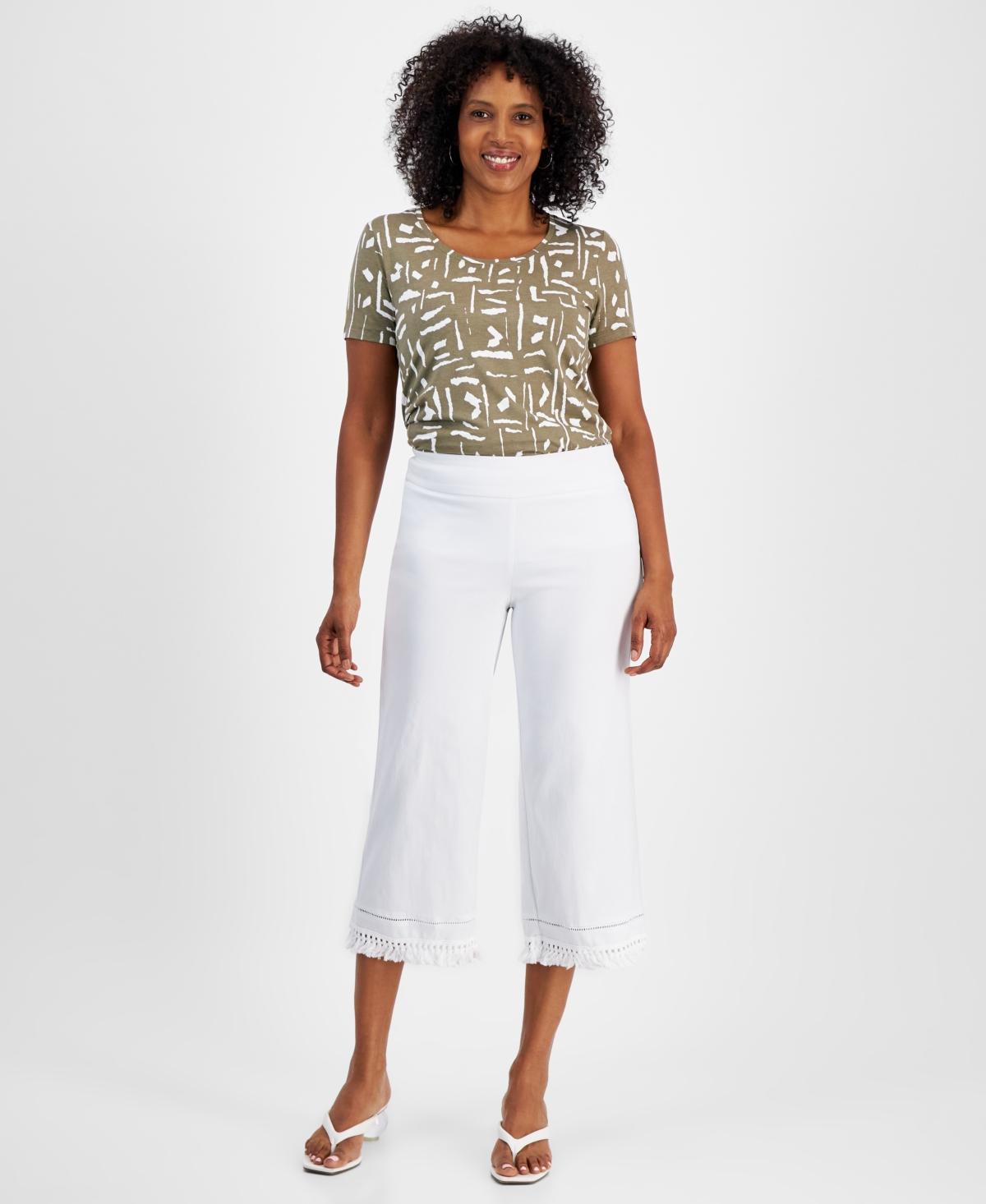 Women's Fringe-Trim Capri Pants, Created for Macy's Product Image