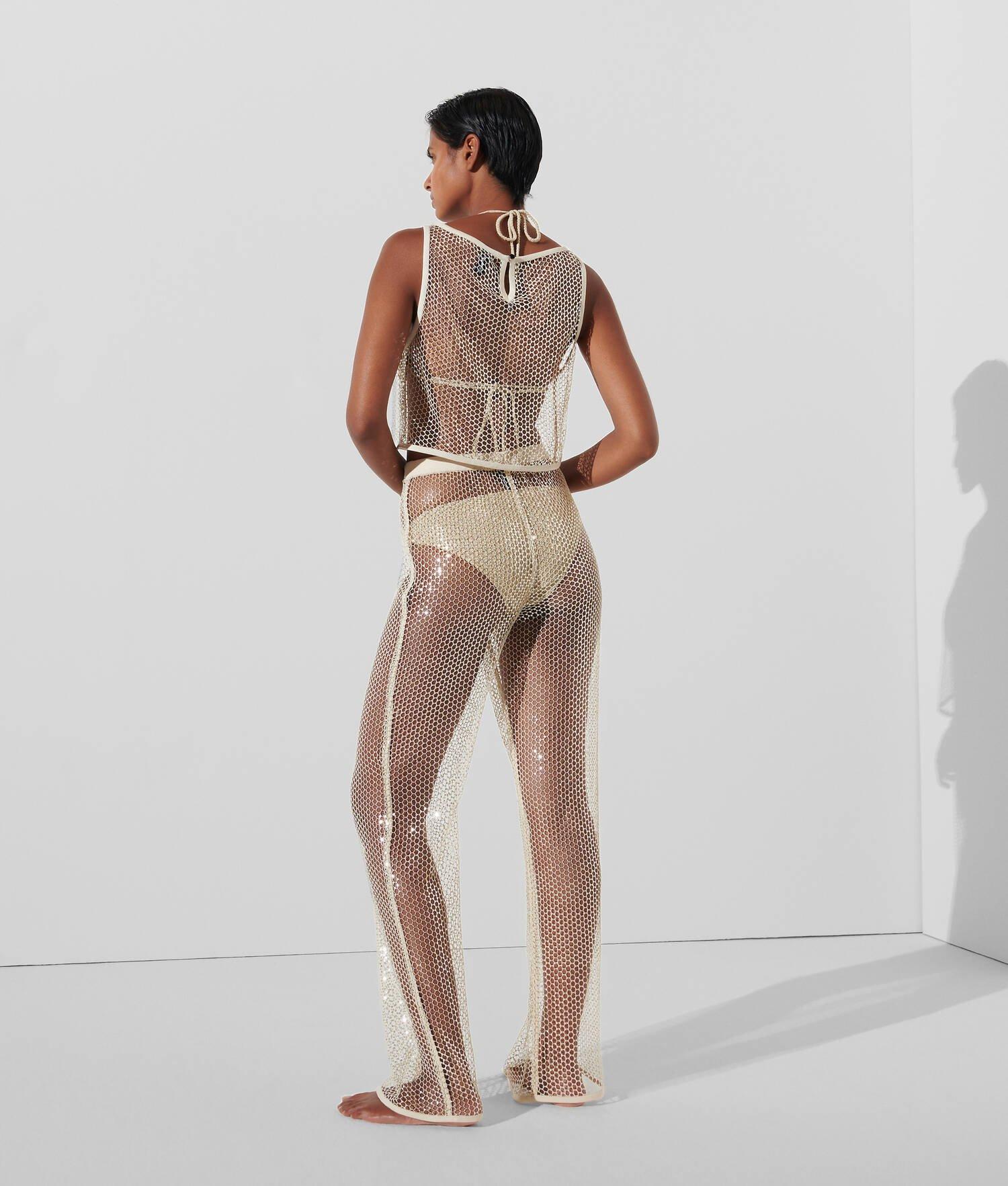 SEQUIN MESH TROUSERS Product Image