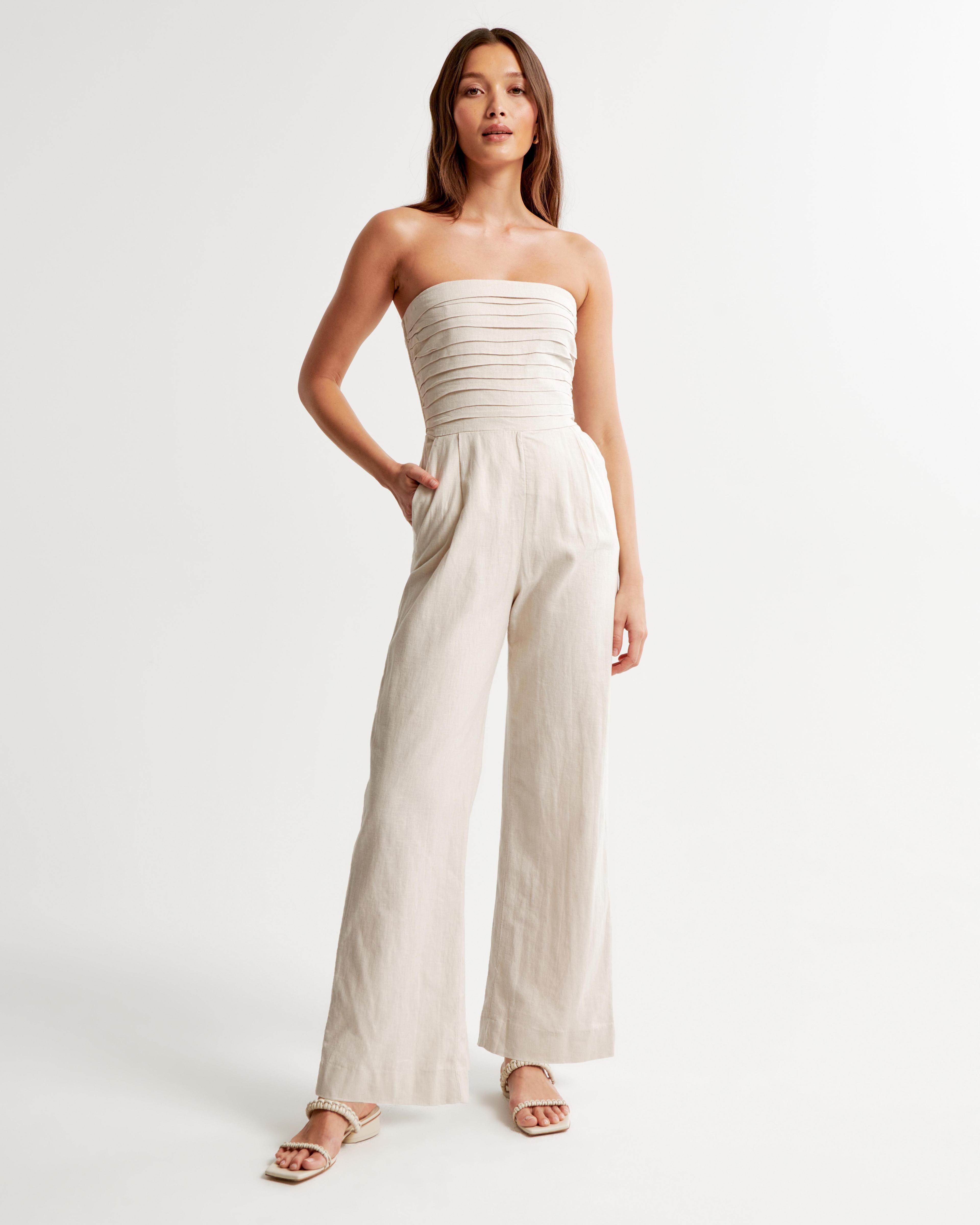 Emerson Linen-Blend Strapless Jumpsuit Product Image