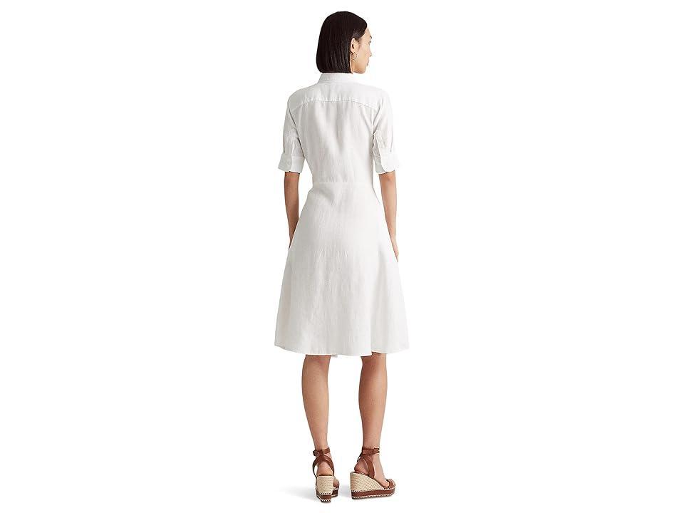 Lauren Ralph Lauren Petite Linen Fit & Flare Shirtdress Product Image