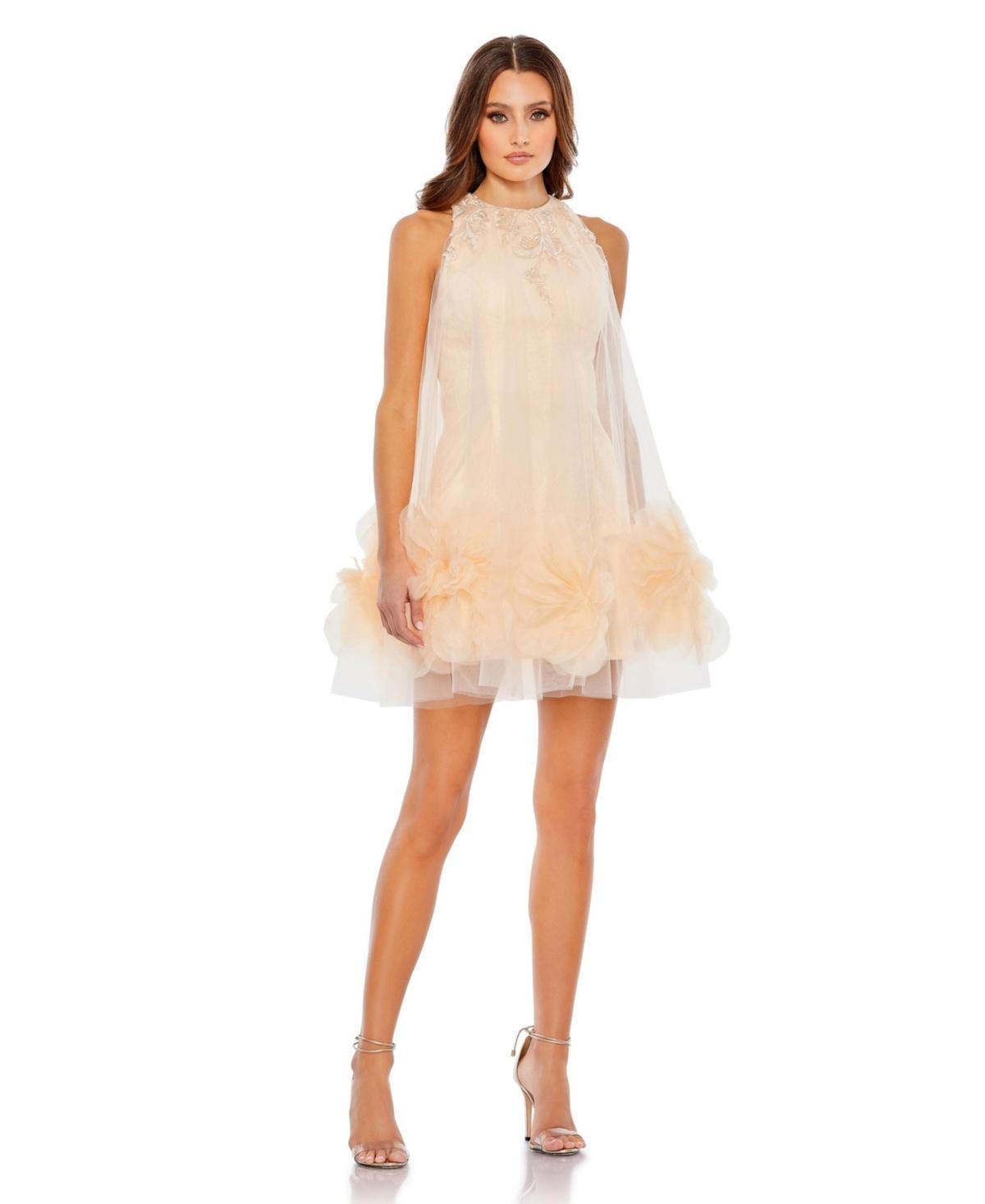 Womens Embroidered Tulle Cocktail Minidress Product Image