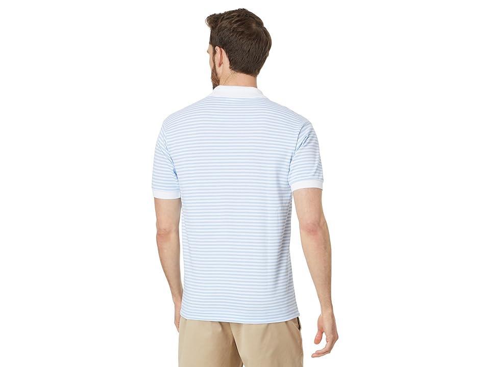 Lacoste Short Sleeve Classic Fit Stripped Polo Shirt (White/Overview) Men's Short Sleeve Knit Product Image