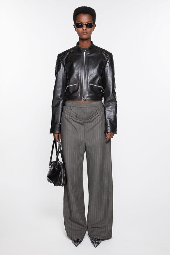 Deconstructed pinstripe trousers Product Image