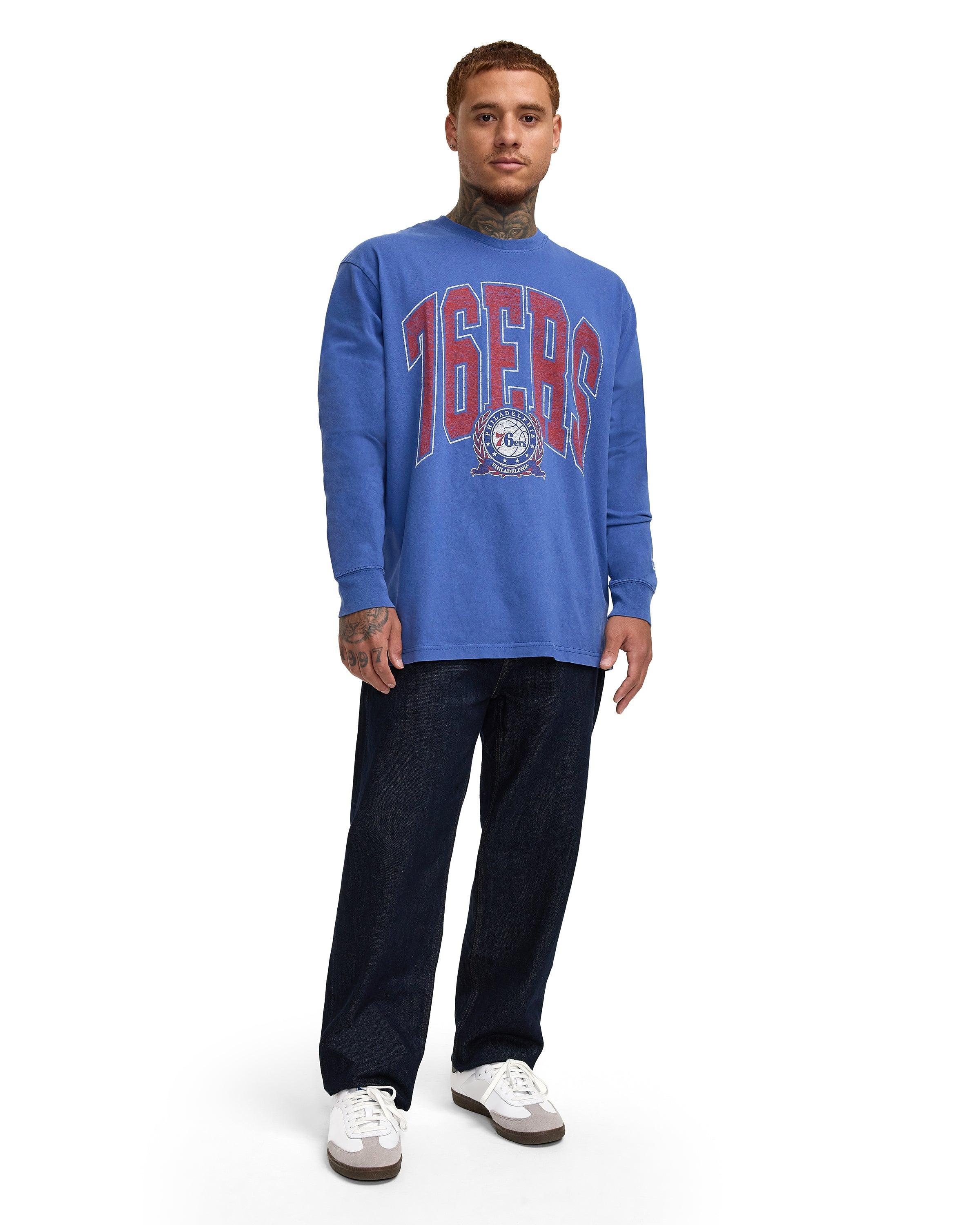 Philadelphia 76ers Oversized Essentials Long Sleeve T-Shirt Male Product Image