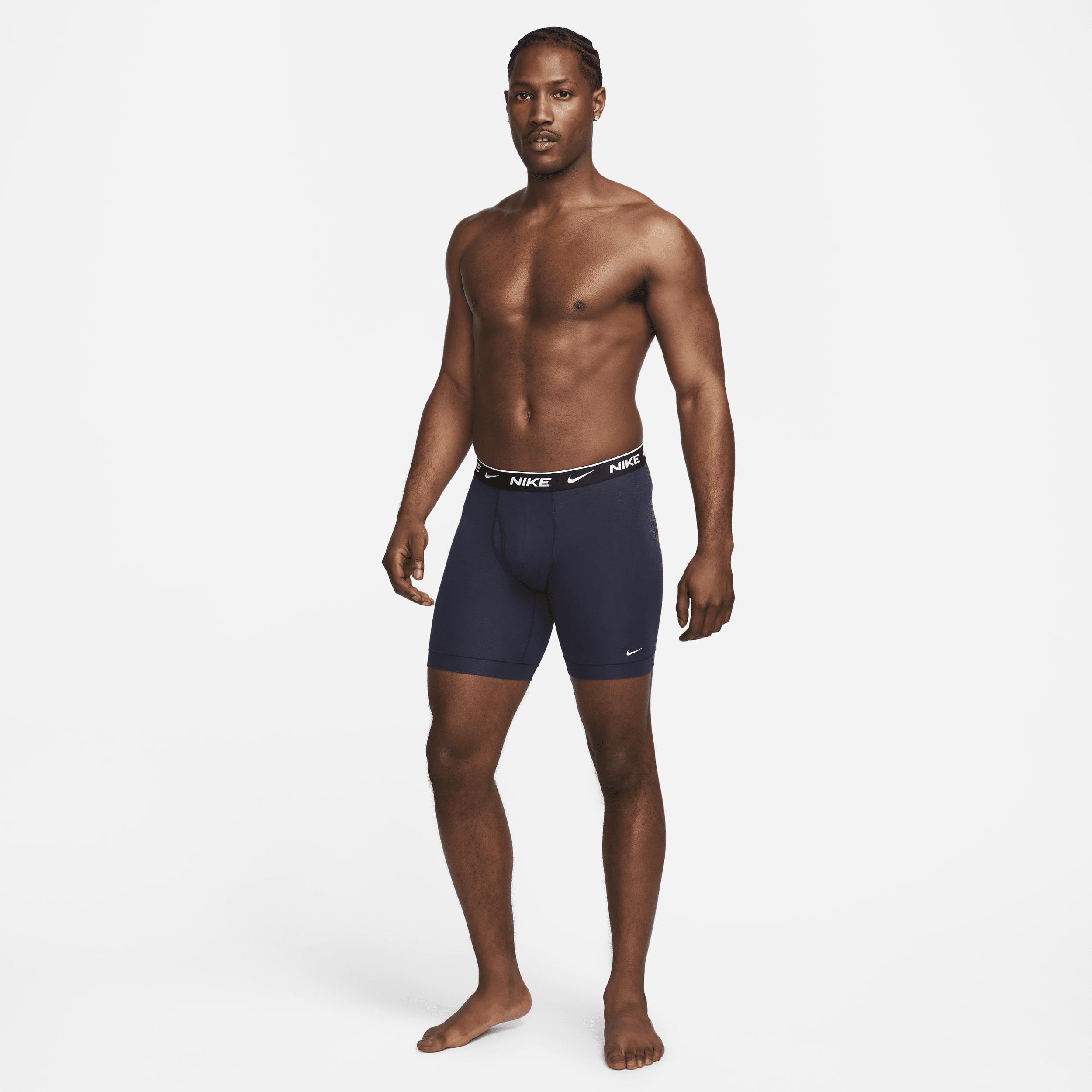 Mens Nike Dri-FIT Essential 3-pack Stretch Long-Leg Boxer Briefs Blue Product Image