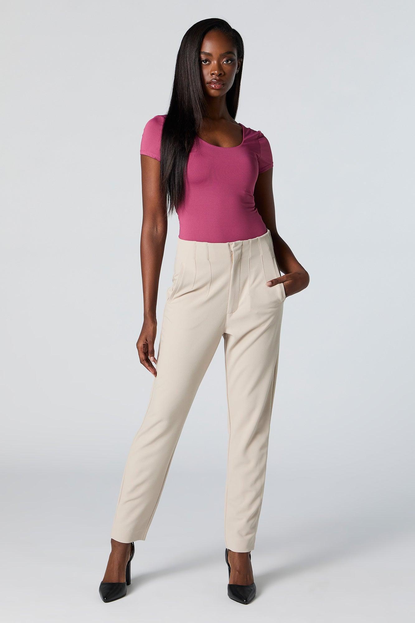 Crepe Pleated Slim Dress Pant Female product image