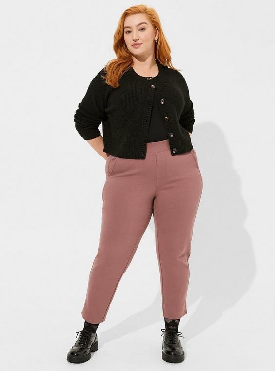 High-Rise Skinny Pull-On Relaxed Taper Luxe Ponte Pant Product Image