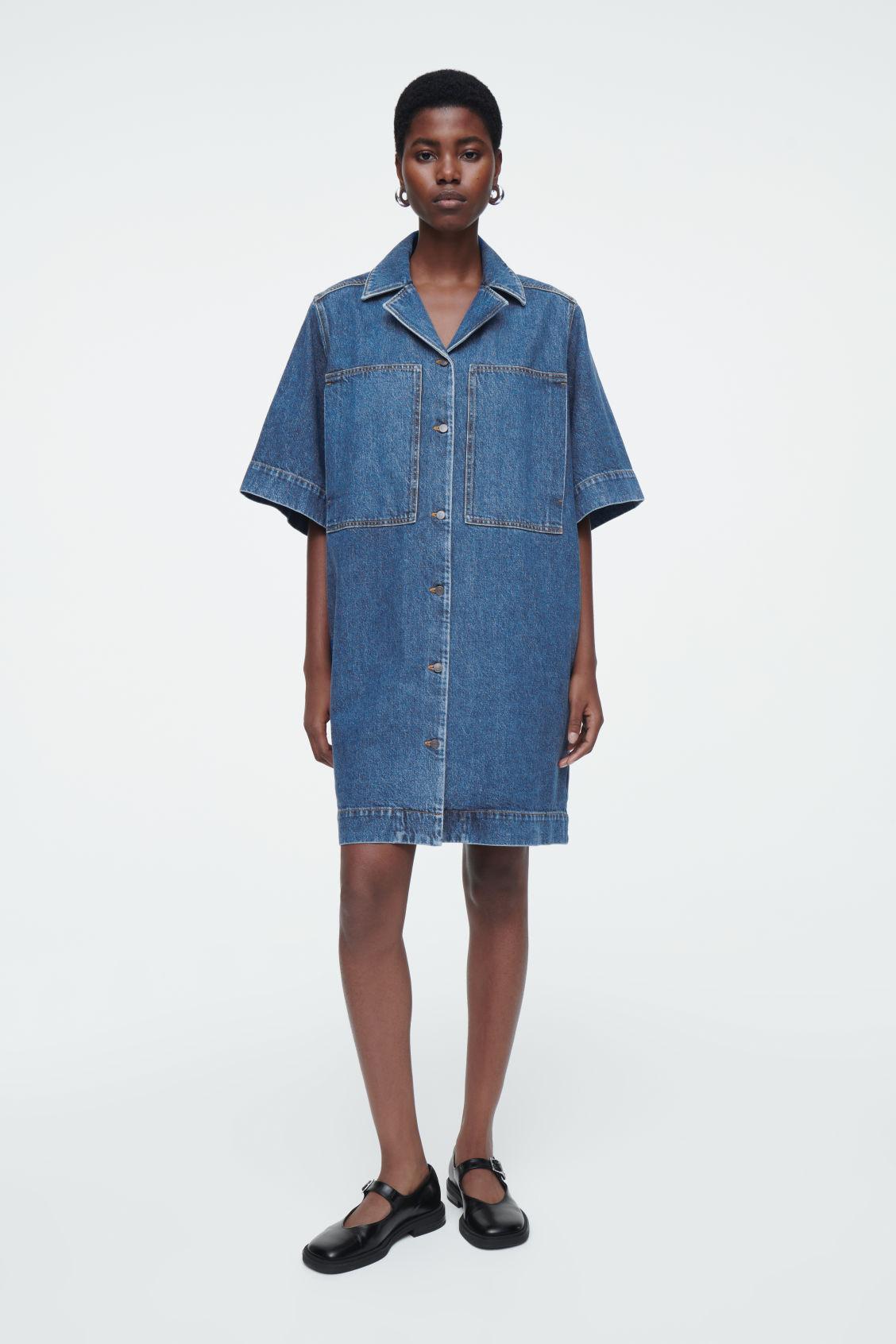 MINI DENIM SHIRT DRESS product image