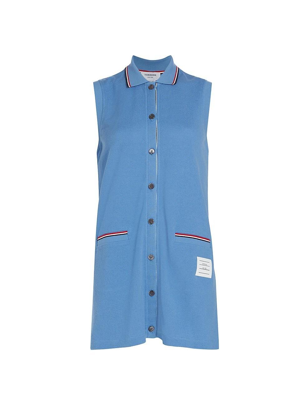 Womens Piqu Sleeveless Polo Minidress Product Image