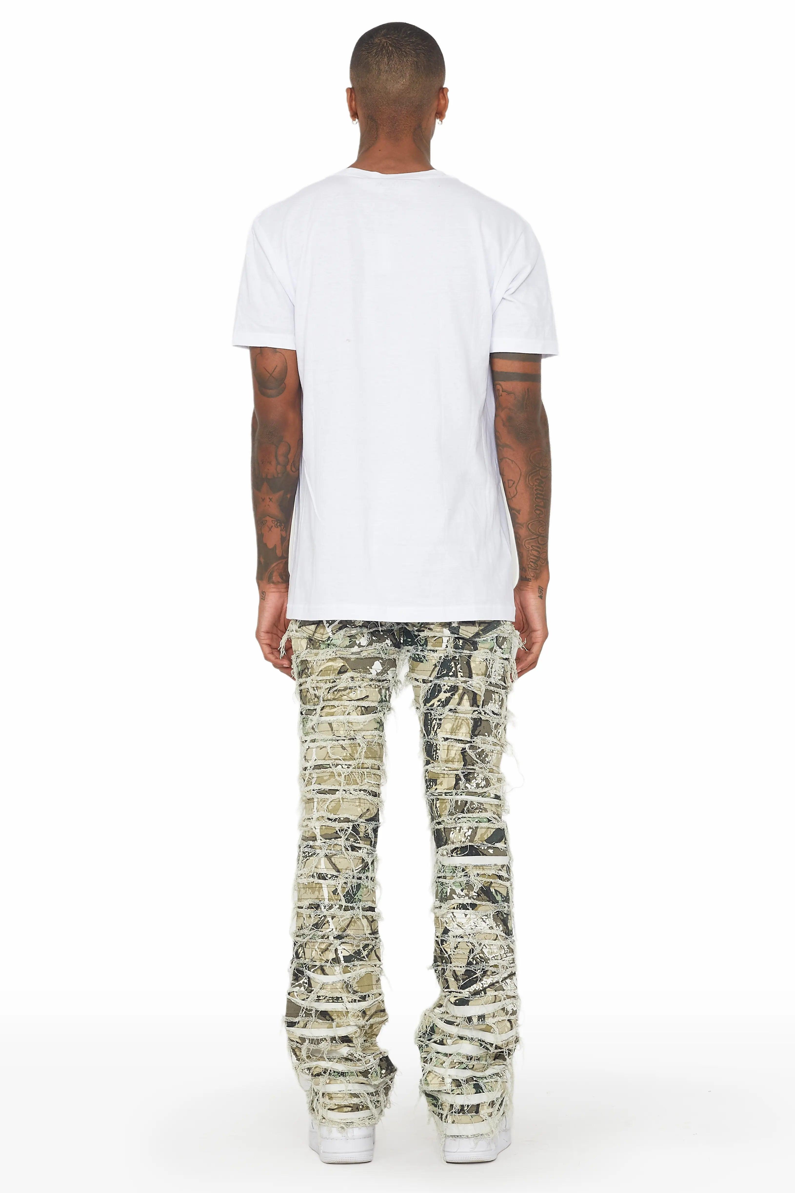 Cassius Tree Camo Stacked Flare Jean Male Product Image